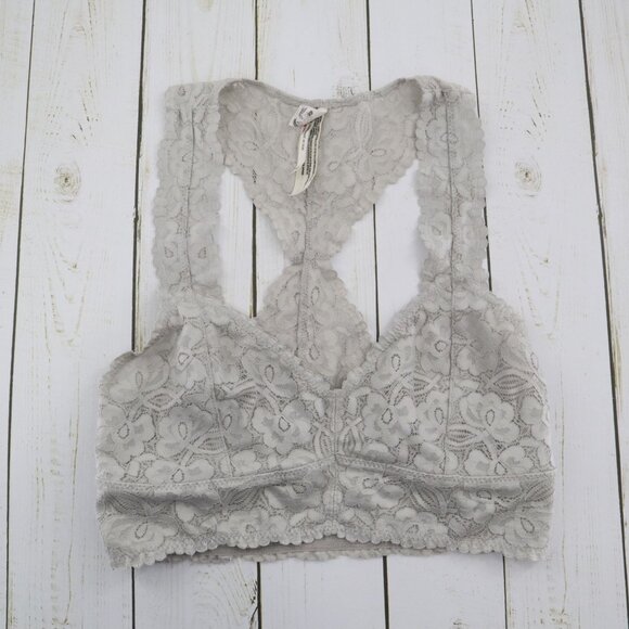 Free People Express Lace Racerback Bralette Set Of 3 Small Dainty Fairy Grunge - Picture 10 of 16